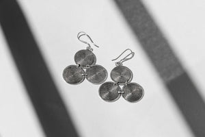 
                
                    Load image into Gallery viewer, GREY TRIPLE SPIRALS EARRINGS
                
            
