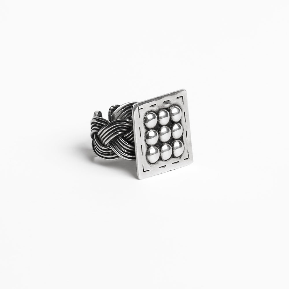 Square studs RING